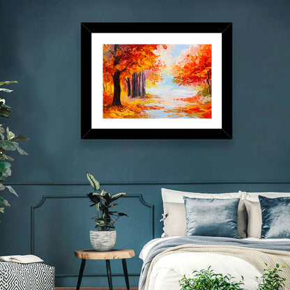 Autumn Forest Pathway Wall Art