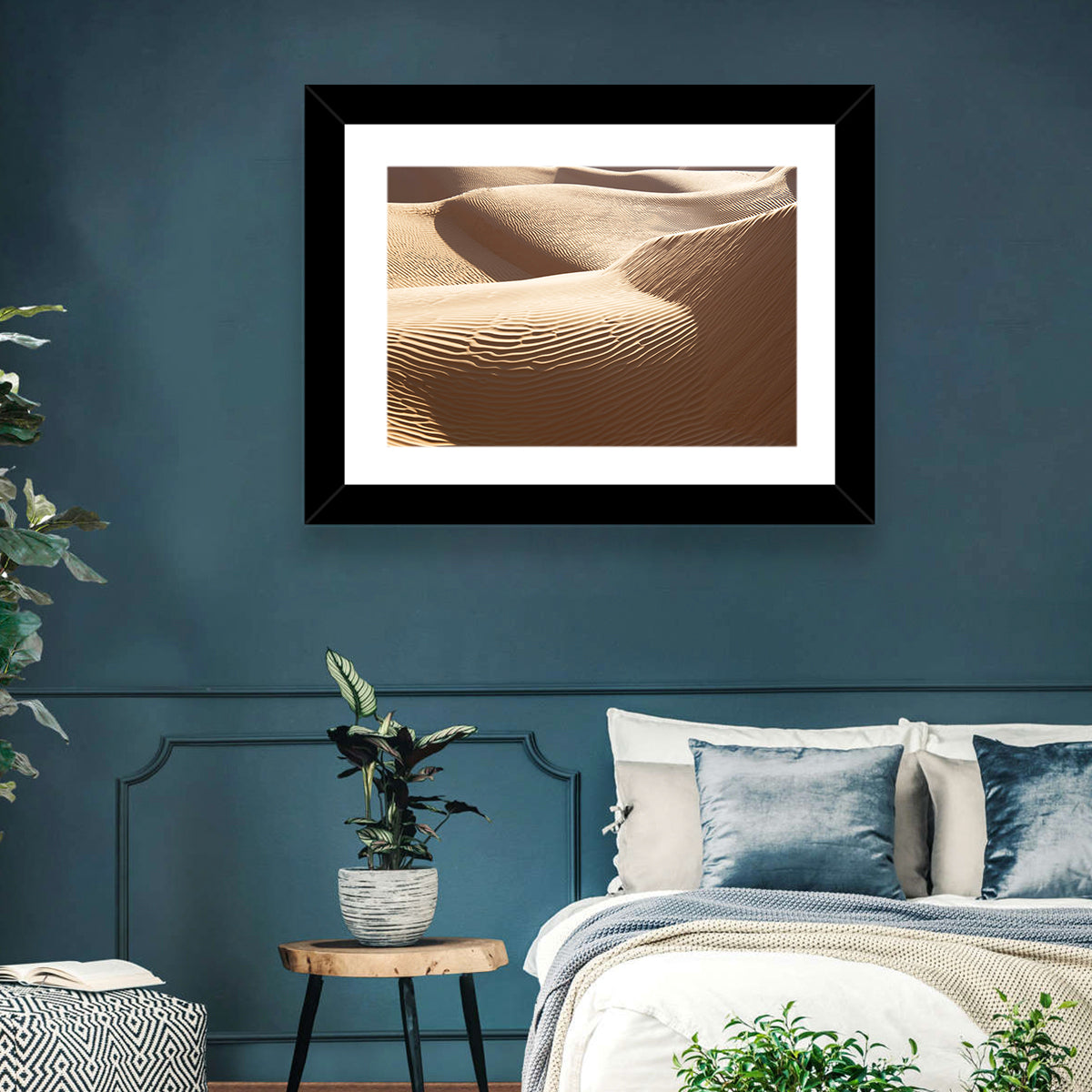 Sahara Sand Dunes Close-up Wall Art in a room, landscape
