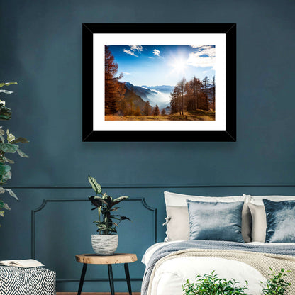 Val D Aosta Valley Morning Light Wall Art