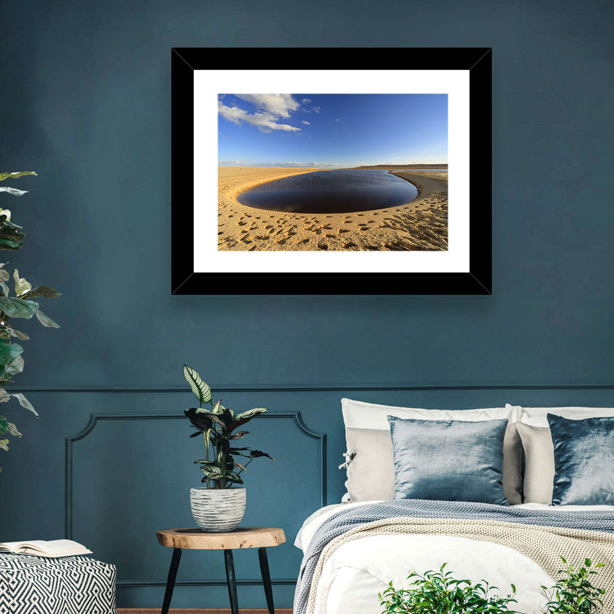 Fayoum Lake Footprints Wall Art