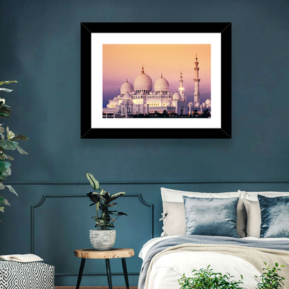 Sheikh Zayed Grand Mosque at Dusk Wall Art