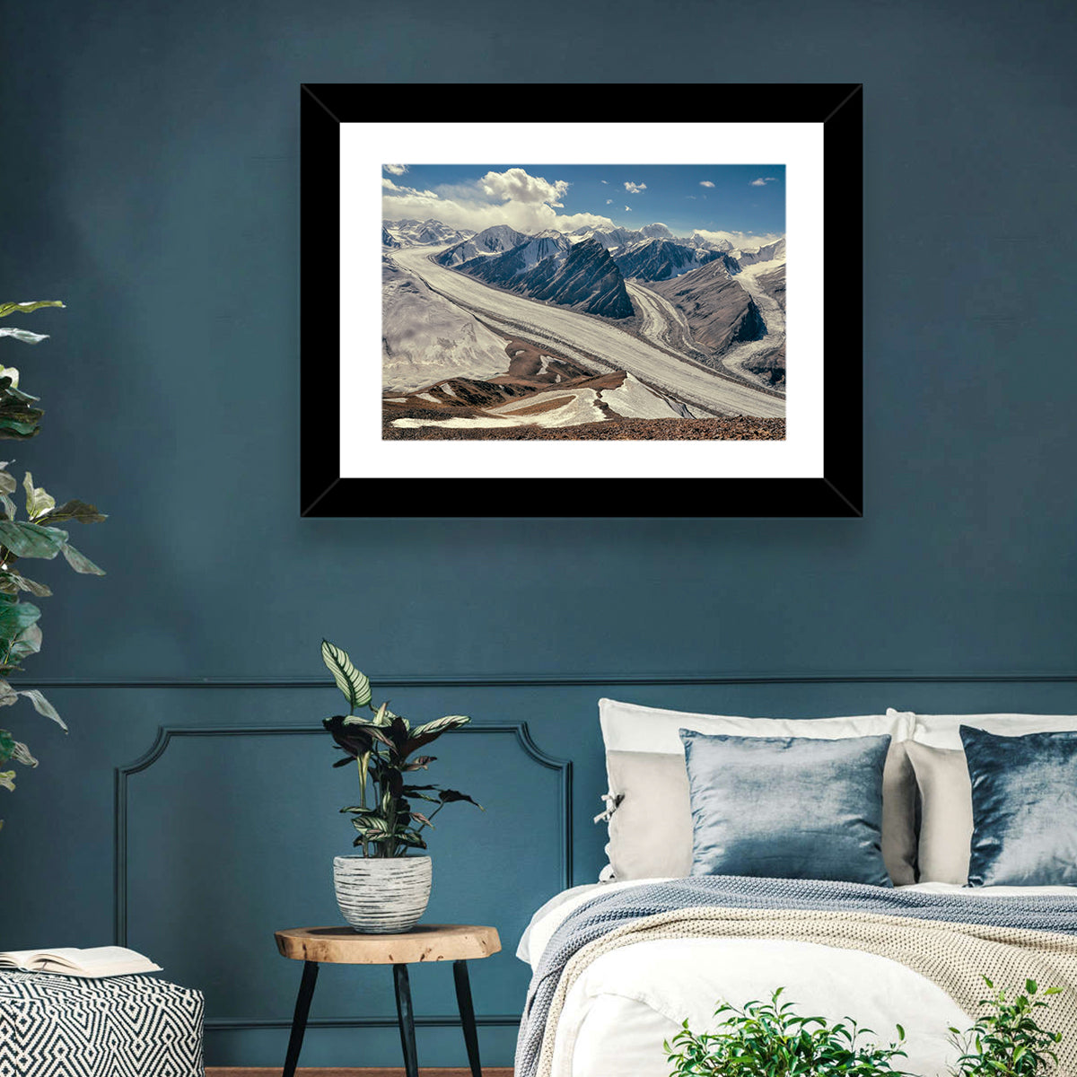 Fedchenko Glacier Vista Wall Art in a room, landscape