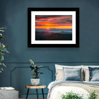 Blue Ridge Sunrise Over Misty Ridges Wall Art