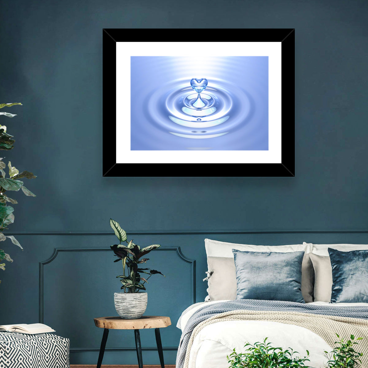 Heart-shaped Water Droplet Wall Art