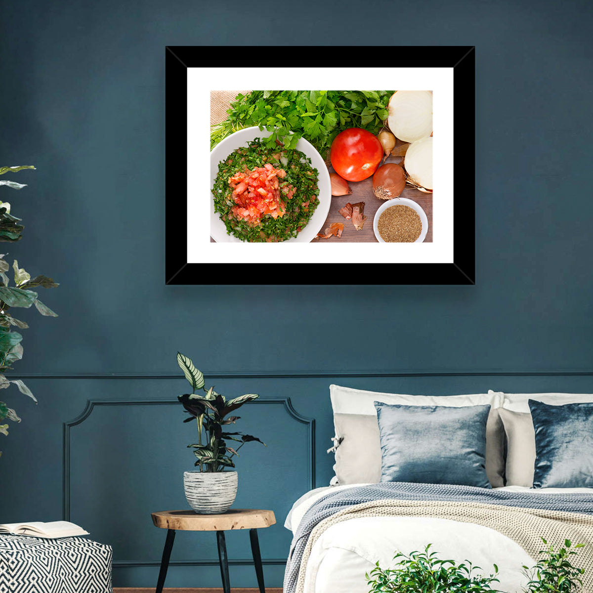Top-down Tabbouleh Salad Wall Art