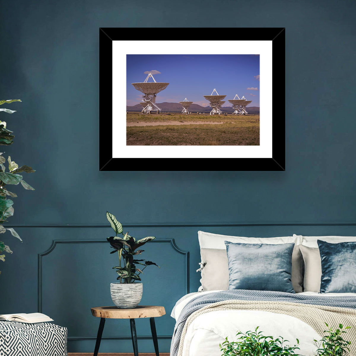 Very Large Array Radio Telescopes Wall Art in a room, landscape