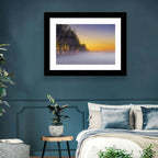 Winter Fog at Sunset Wall Art