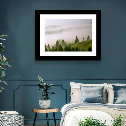 Foggy Summer Landscape Wall Art