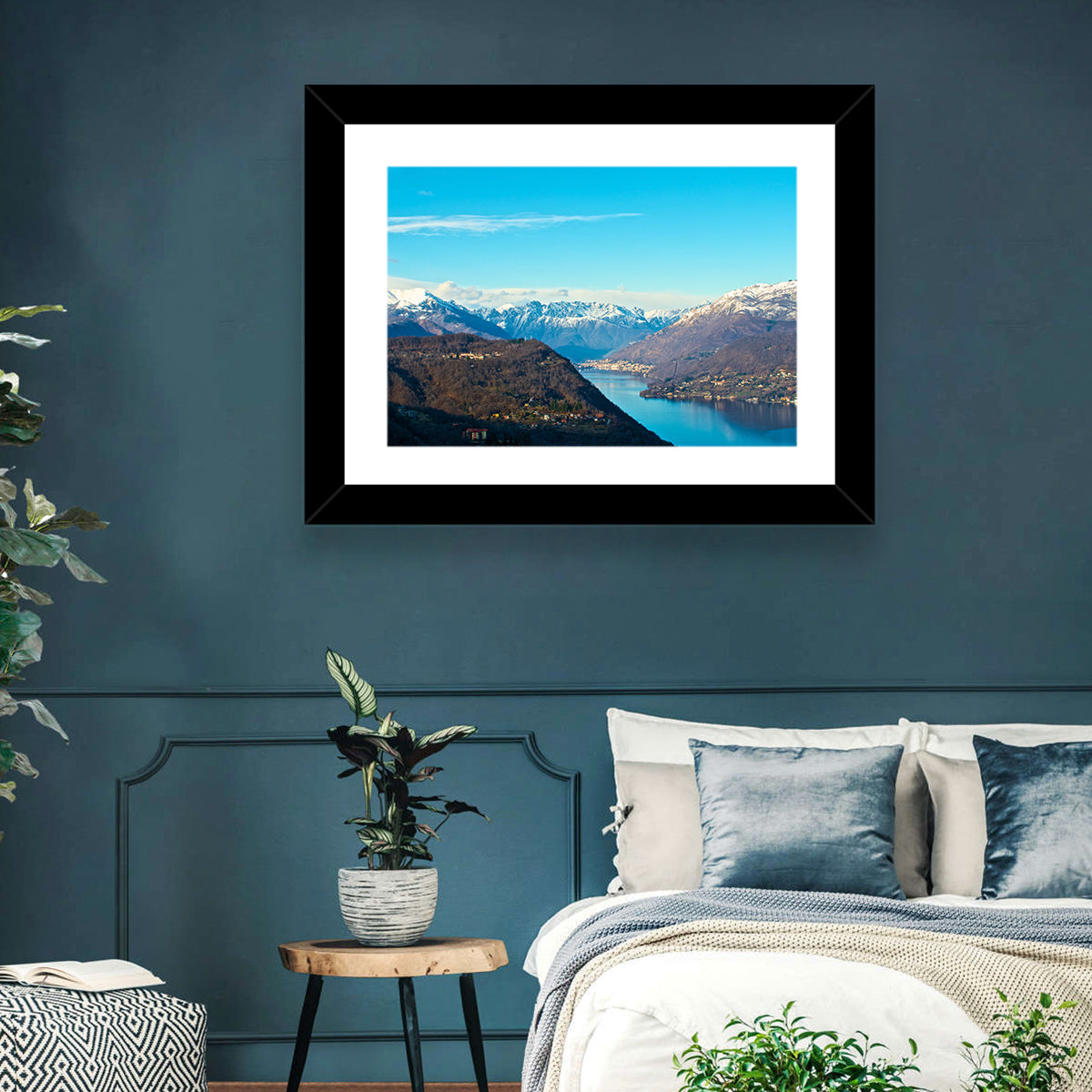 Lake Orta Mountain Reflection Wall Art