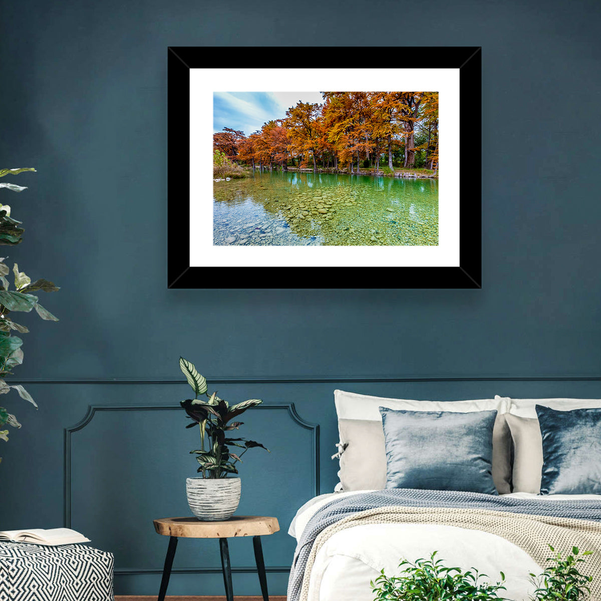 Frio River at Garner State Park Wall Art in a room, landscape