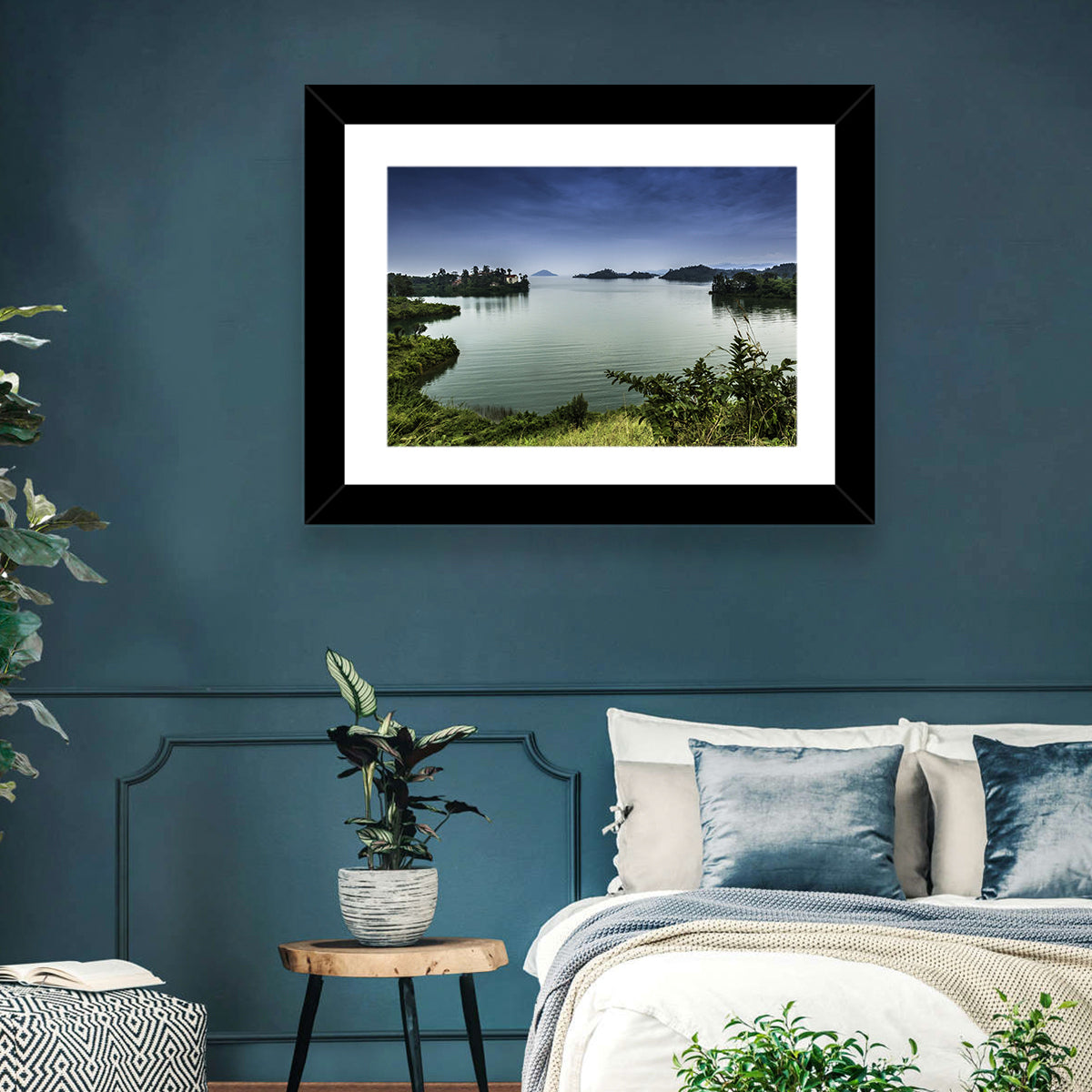 Lake Kivu Overcast Landscape Wall Art
