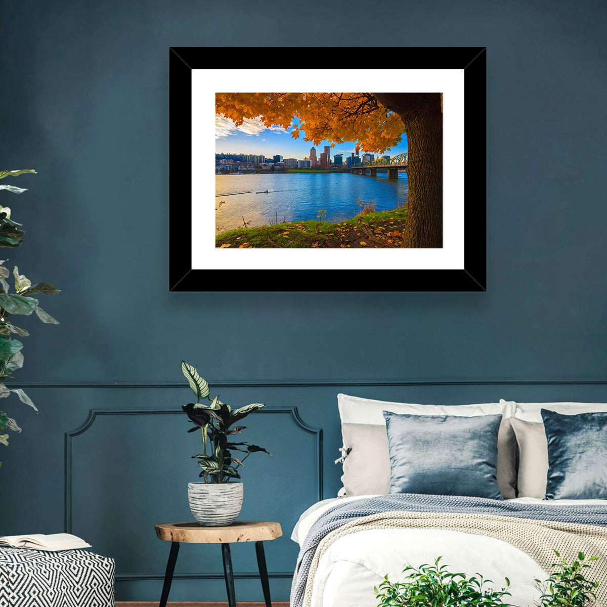 Willamette River at Golden Hour Wall Art
