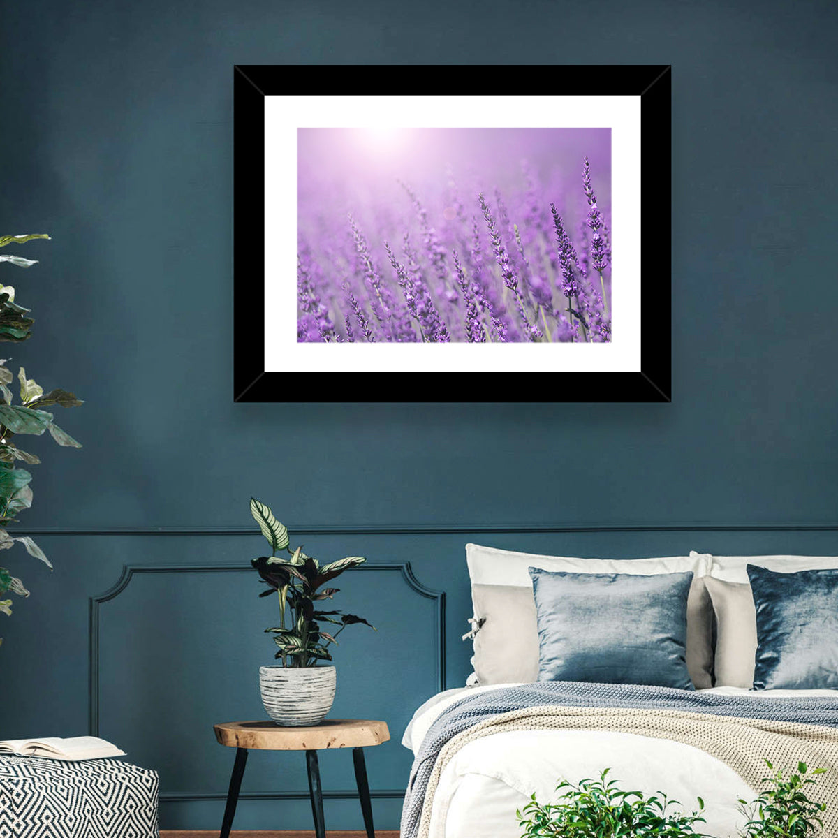 Sunlit Lavender Field Wall Art