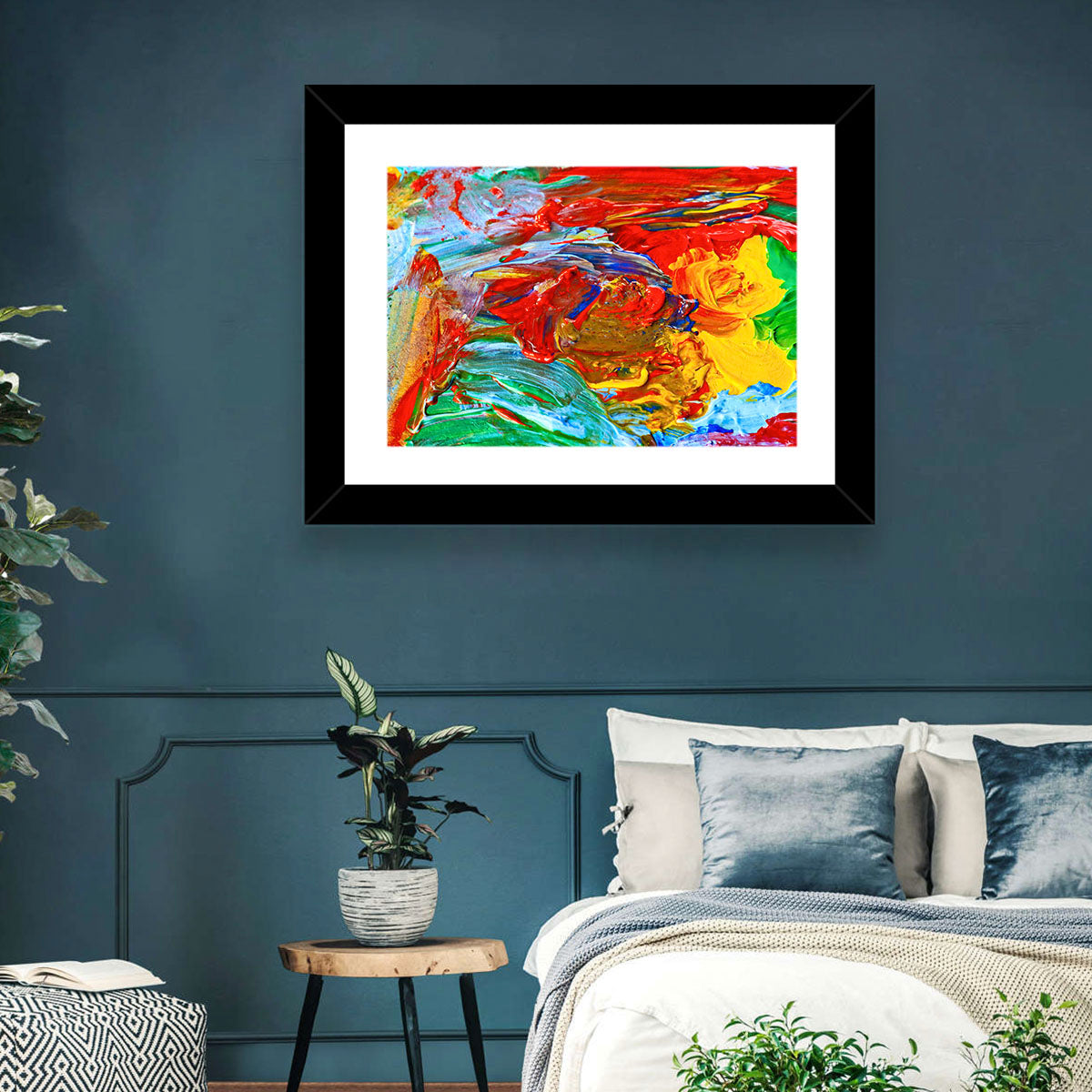 Palette Knife Color Study Wall Art in a room, landscape