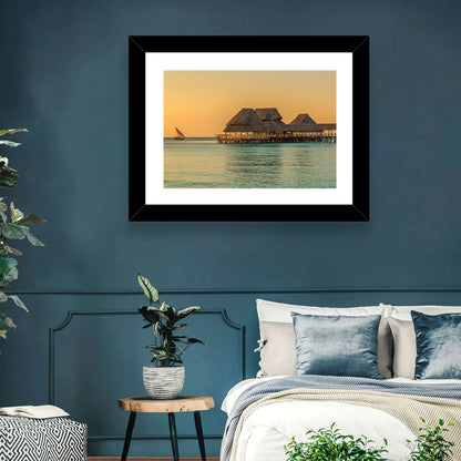 The Rock Restaurant Sunset Wall Art