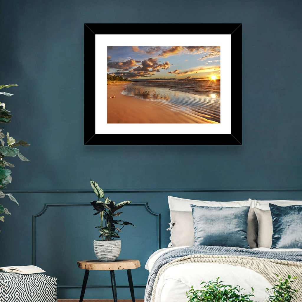 Lake Huron Sunset Beach Wall Art