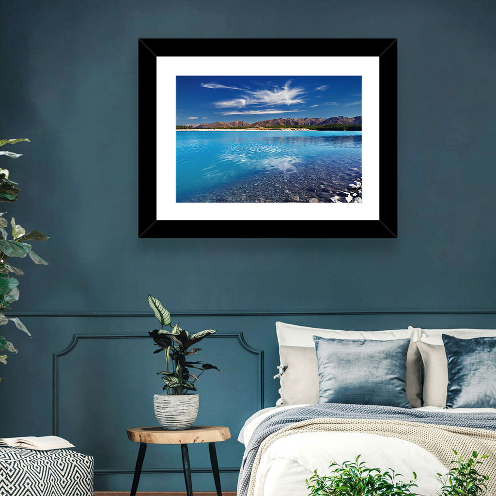 Lake Pukaki Pebble Shore Wall Art