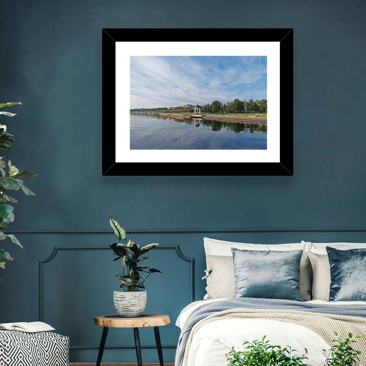 Lake Onega Promenade with Gazebo Wall Art