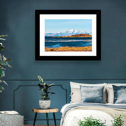 Lake Titicaca Blue and Gold Wall Art