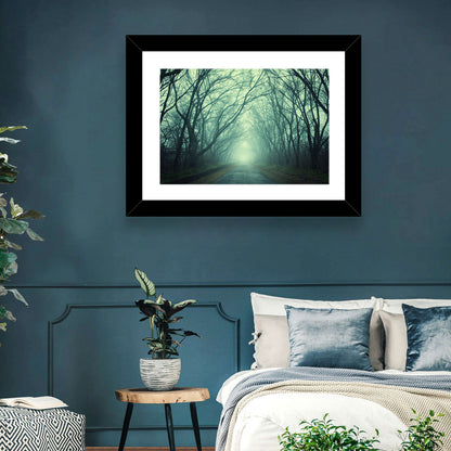 Foggy Forest Pathway Wall Art
