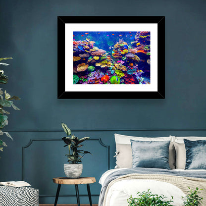 Tropical Coral Reef Aquarium Wall Art