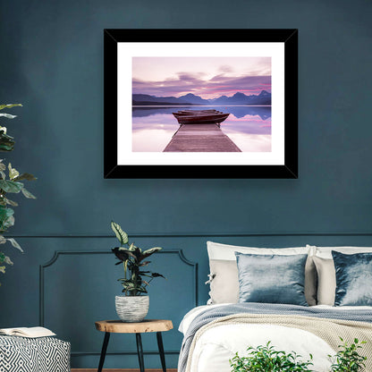 Lake Mcdonald Sunset Dock Wall Art