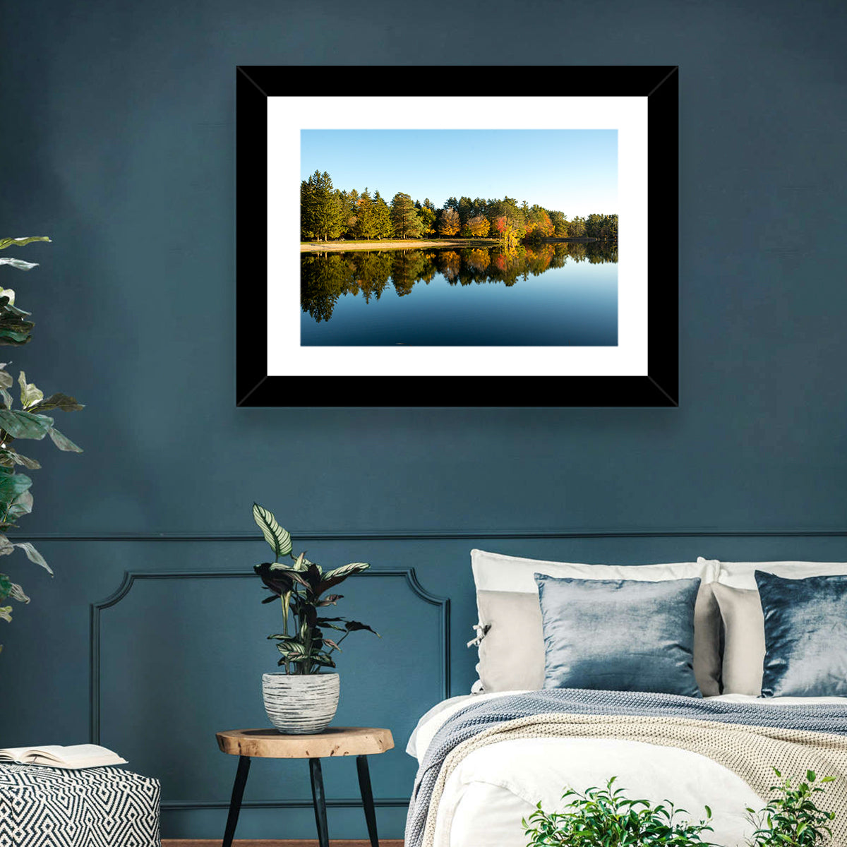 Lake Shaftsbury Autumn Reflection Wall Art