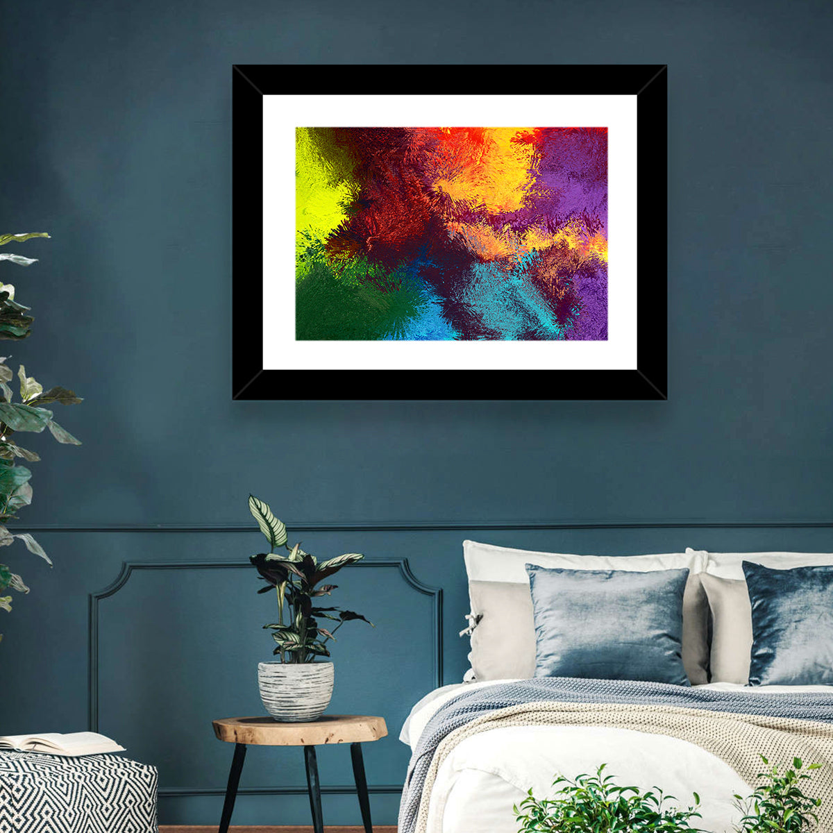 Sparkling Color Fields Wall Art in a room, landscape