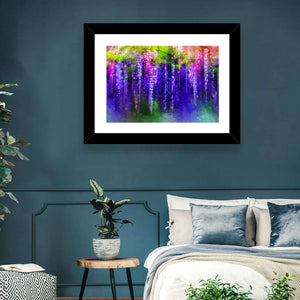 Abstract Wisteria Floral Wall Art