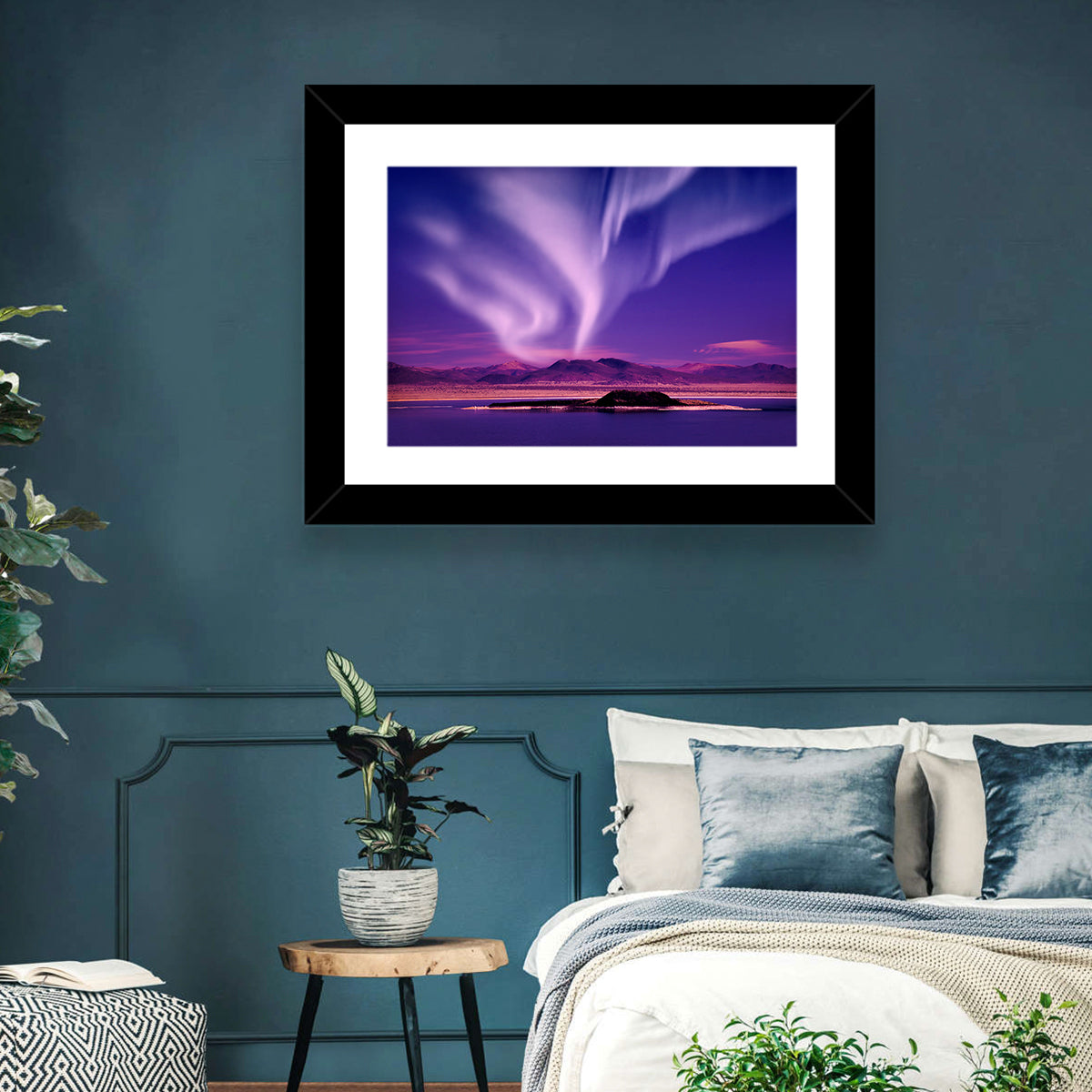 Northern Lights Over Island Wall Art