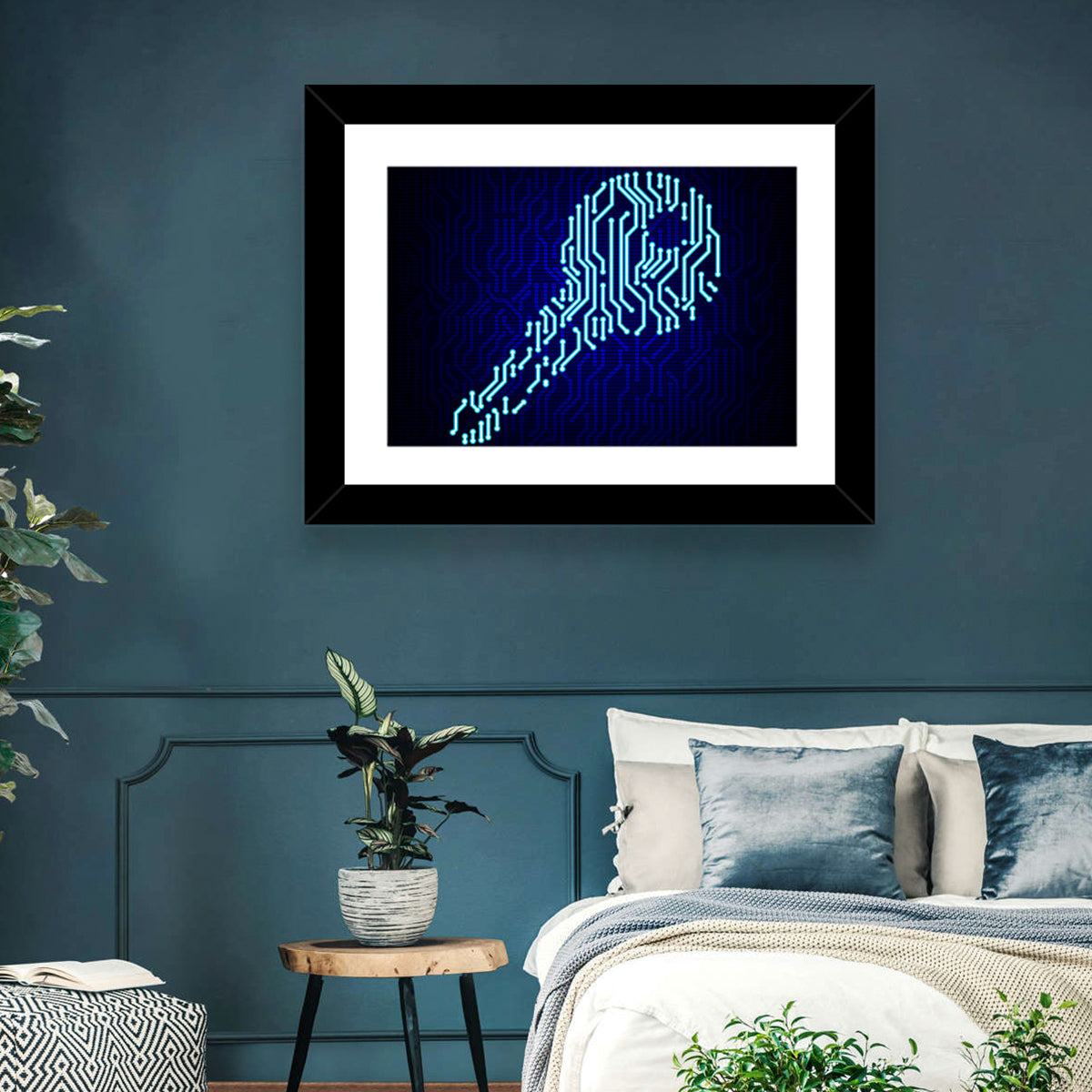 Digital Key Concept Wall Art in a room, landscape