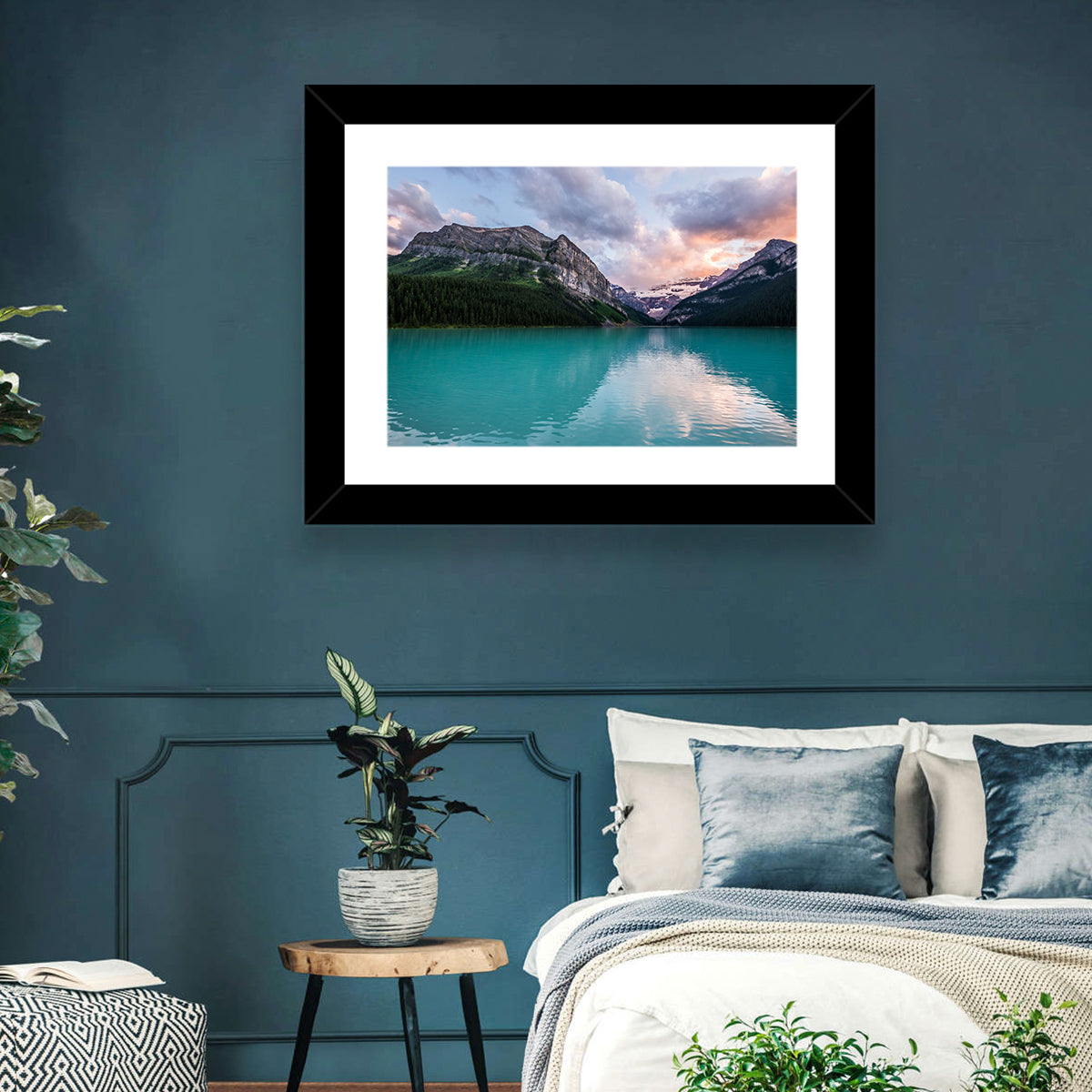 Turquoise Sunset at Lake Louise Wall Art