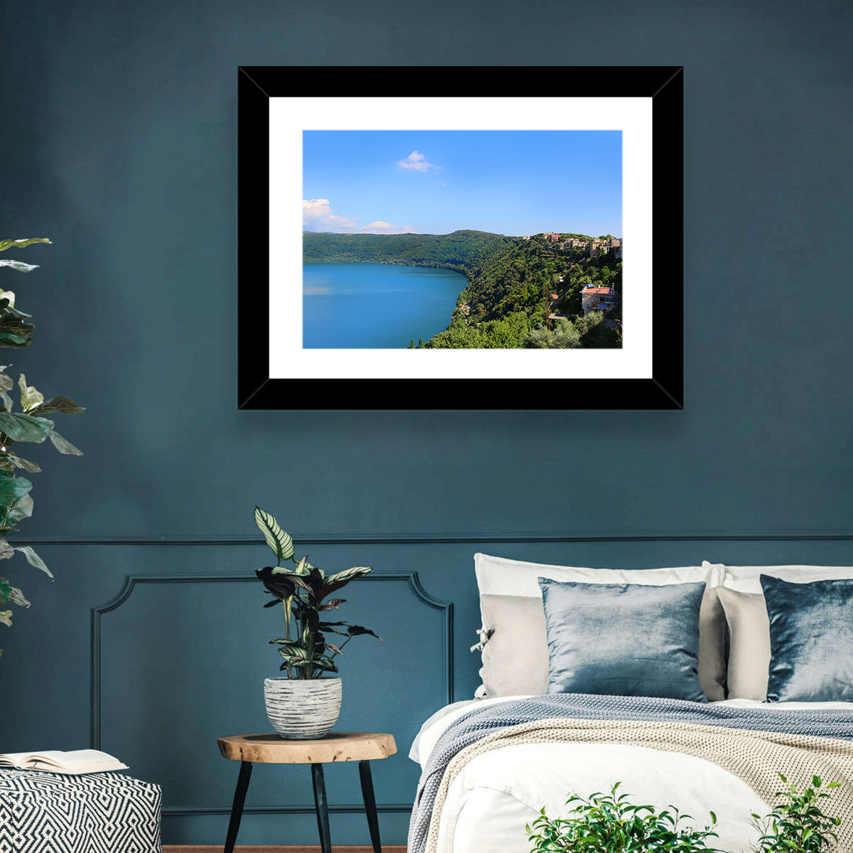 Lake Albano, Castel Gandolfo Wall Art in a room, landscape