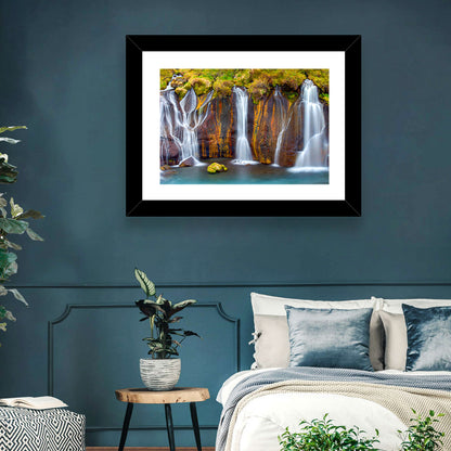 Hraunfossar Falls Wall Art