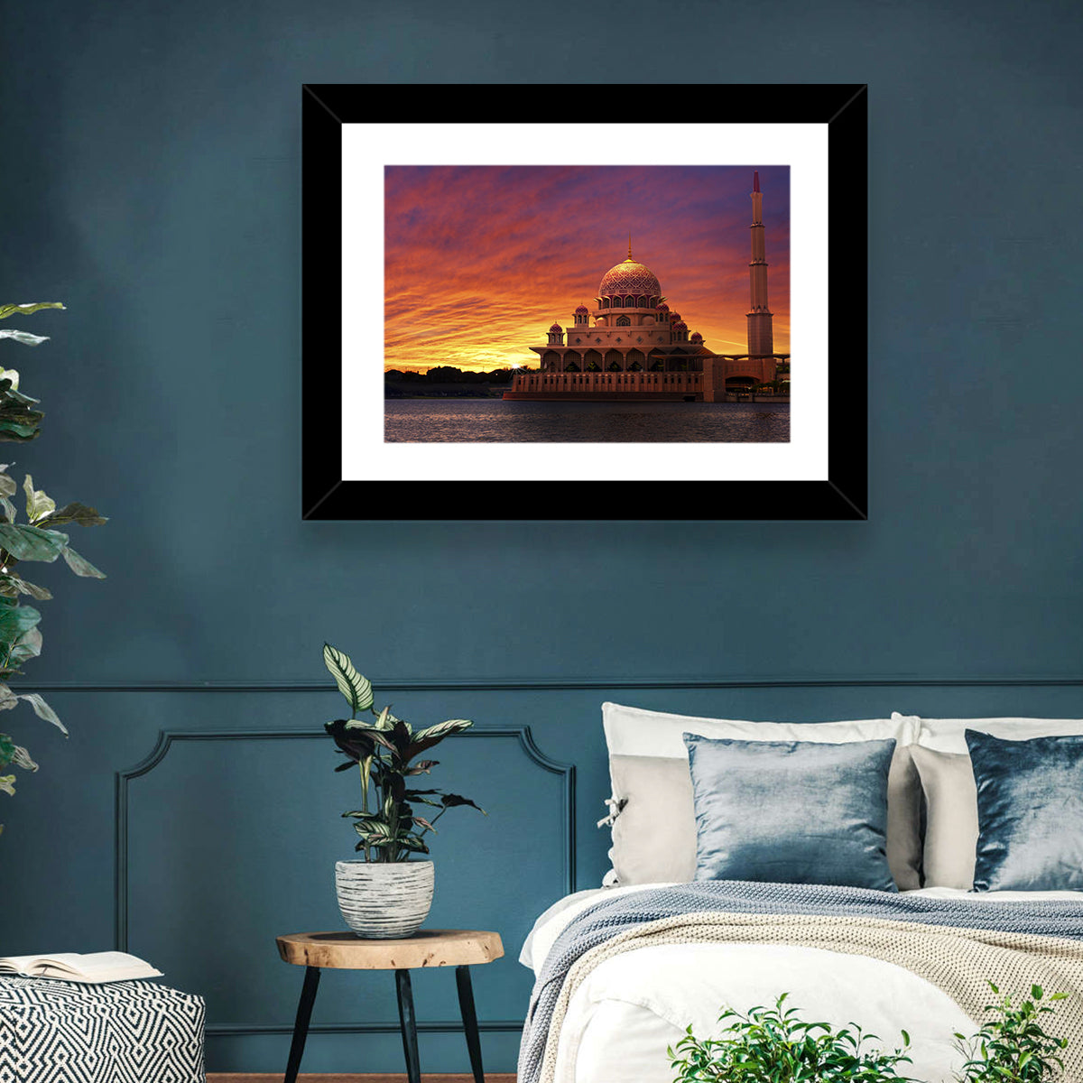 Putra Mosque at Sunset Wall Art in a room, landscape