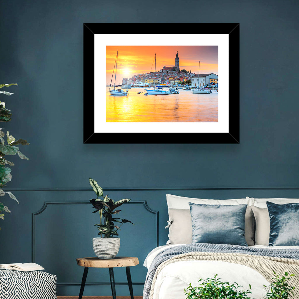 Rovinj Harbor at Sunset Wall Art