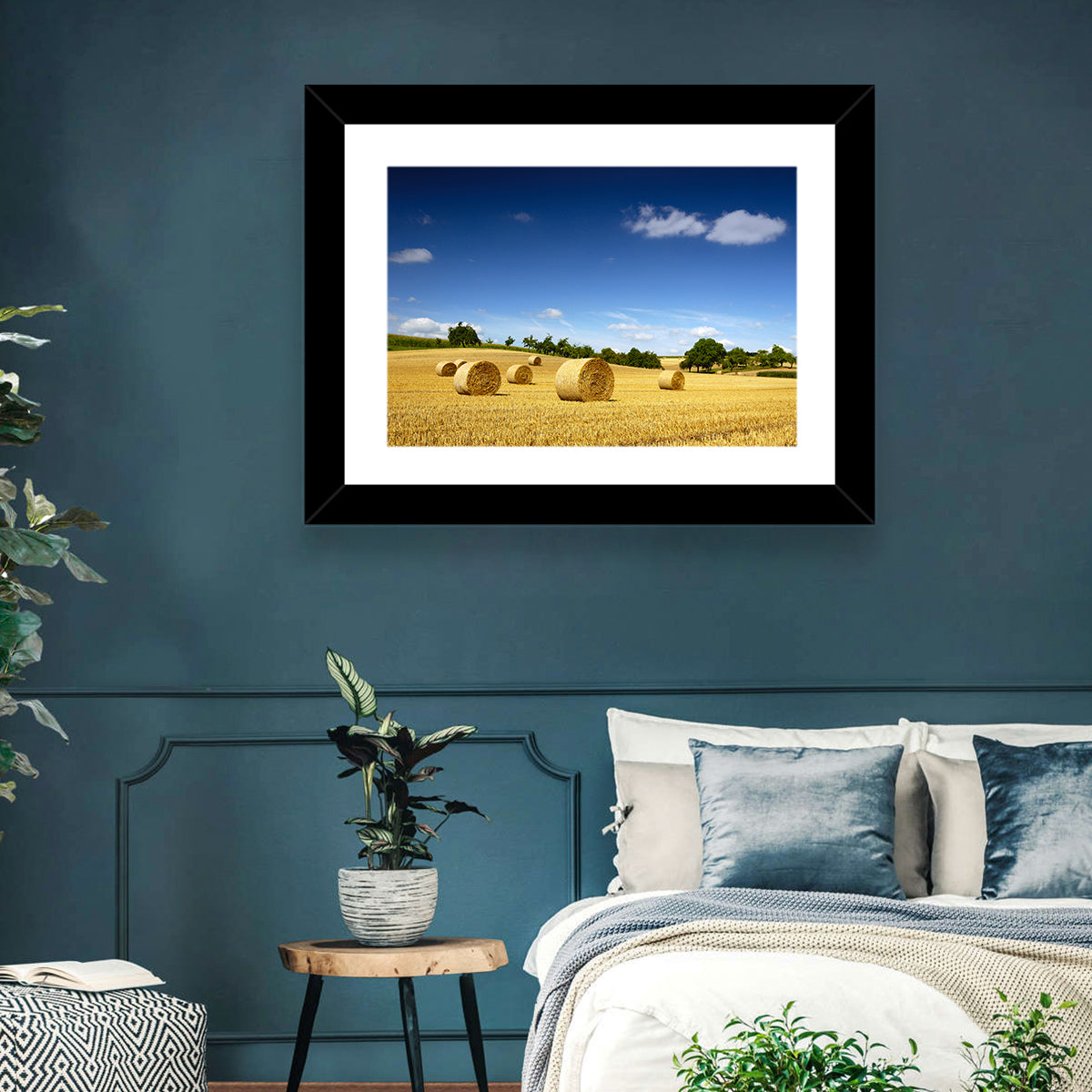 Late Summer Straw Bales Wall Art