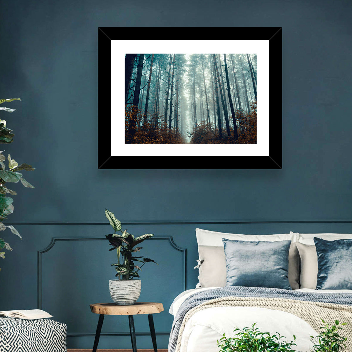 Misty Pine Forest Wall Art