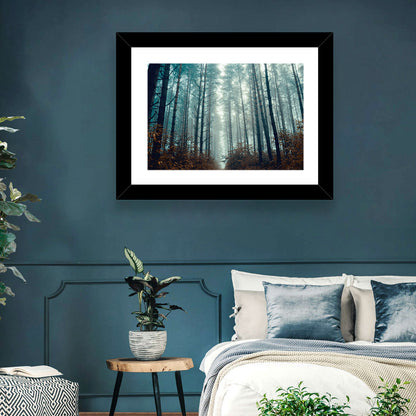 Misty Pine Forest Wall Art