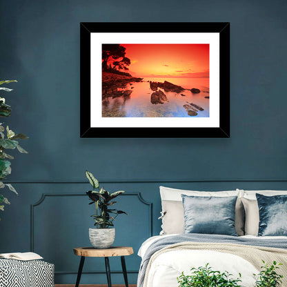Brac Island Fiery Sunset Wall Art