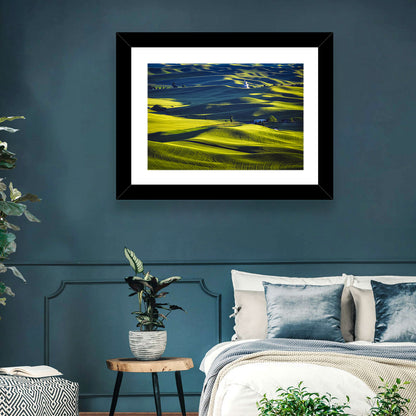 Palouse Hills with Grain Elevator Wall Art