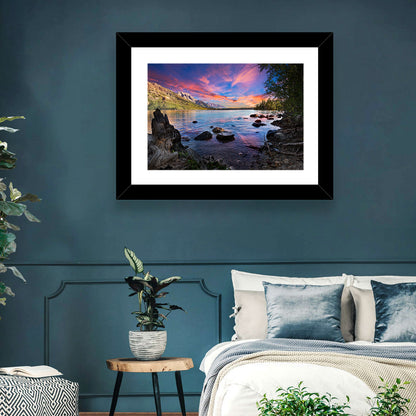 Jenny Lake Sunset Wall Art