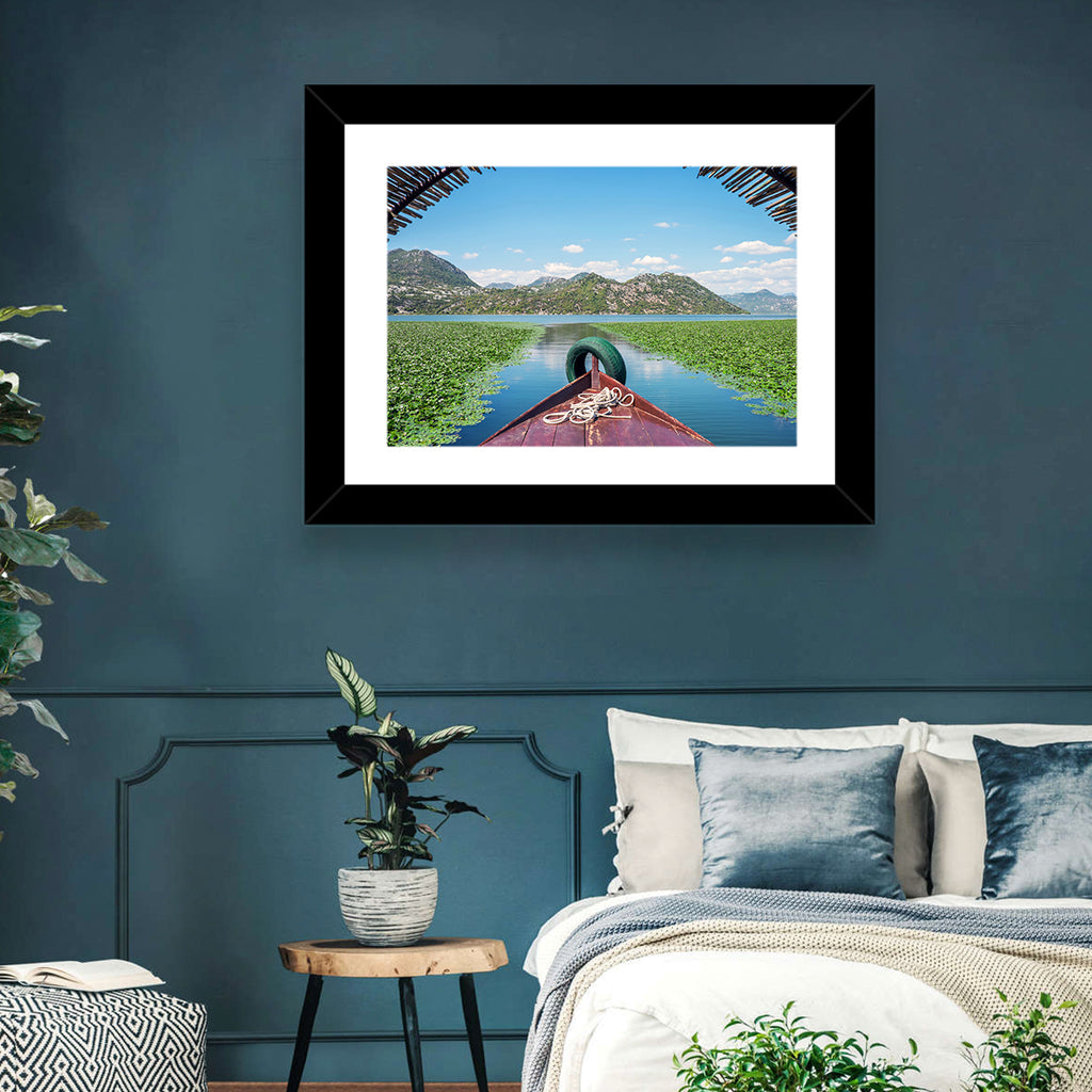 Bow of a Boat at Shkodra Lake Wall Art