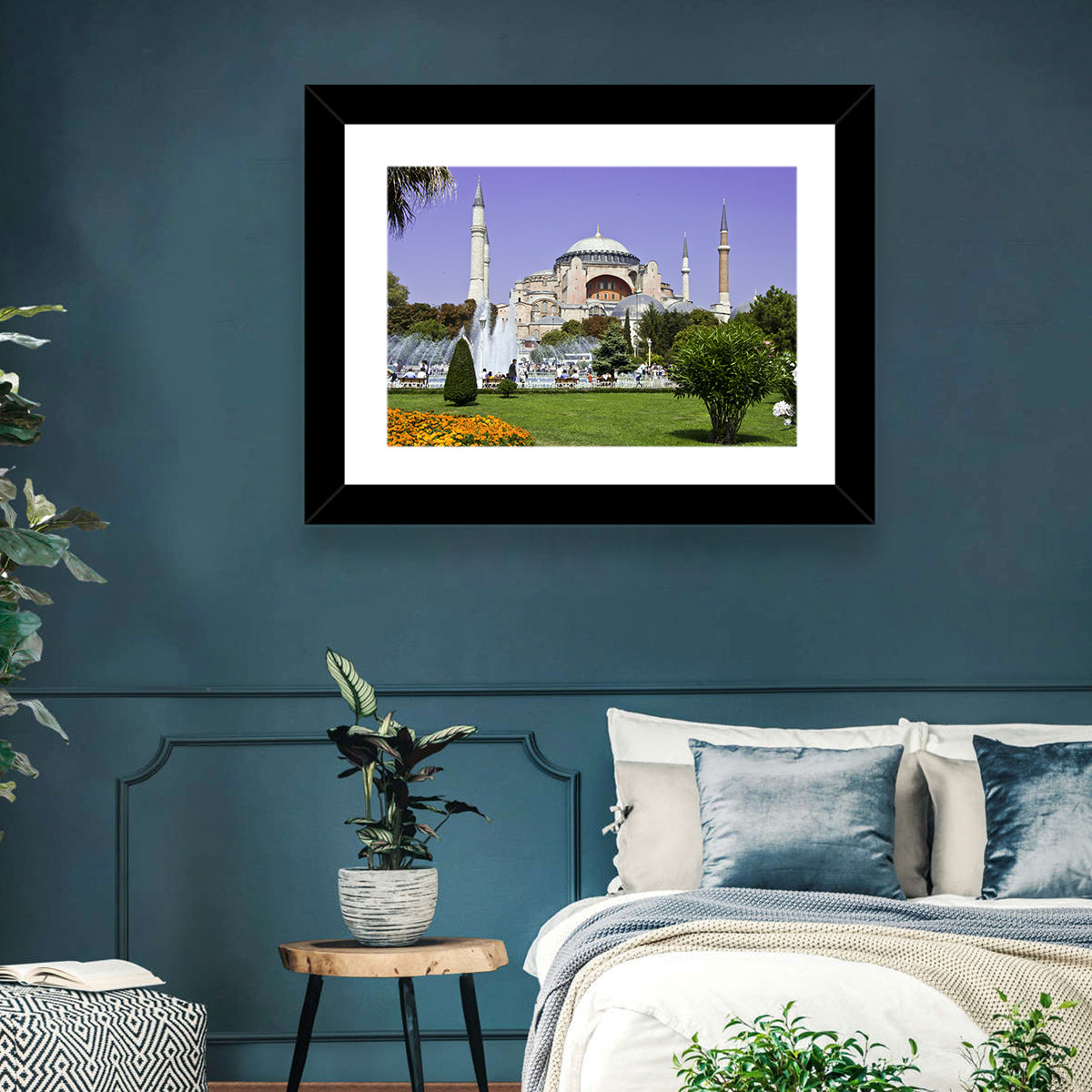 Hagia Sophia Fountain Gardens Istanbul Wall Art in a room, landscape