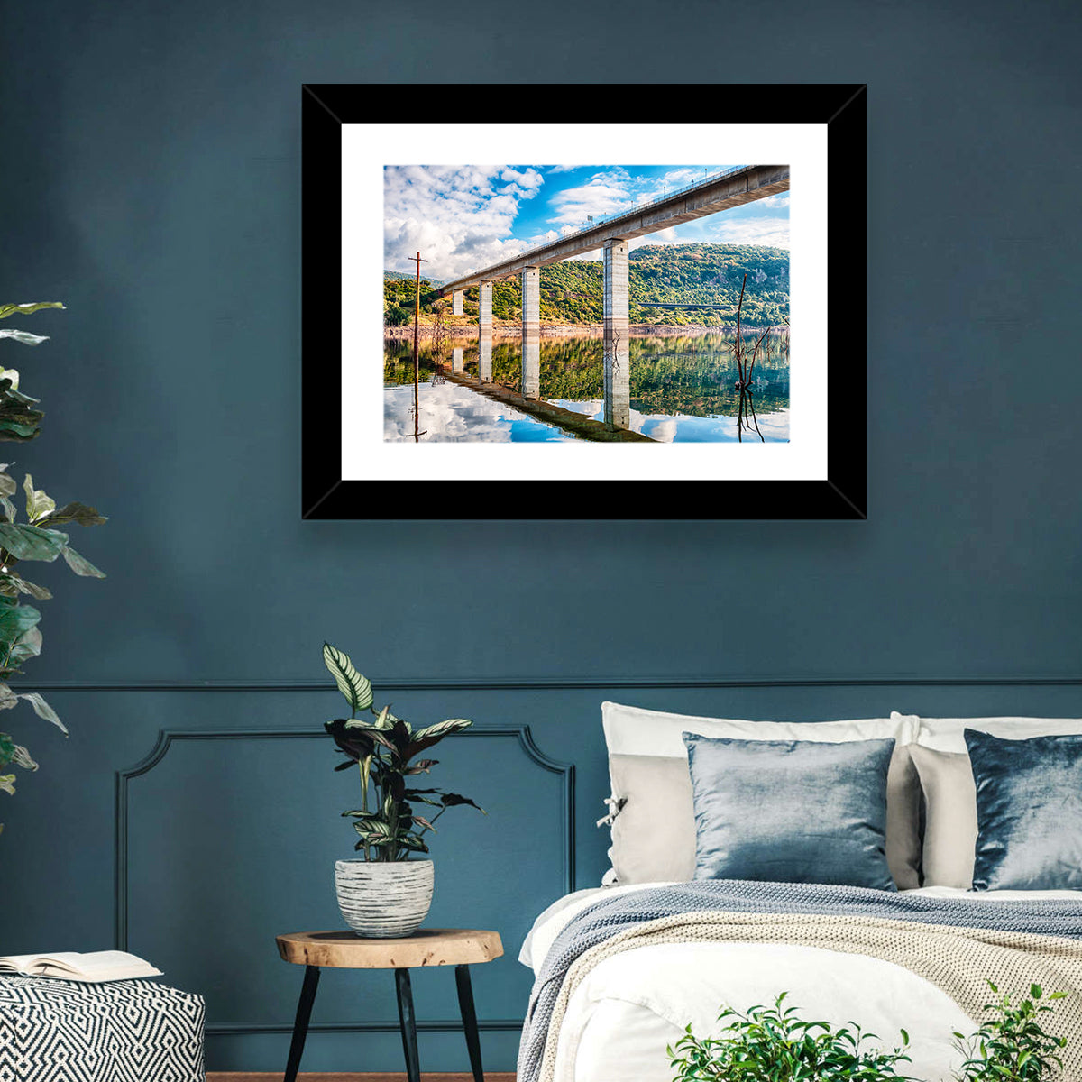 Lake Omodeo Concrete Bridge Wall Art