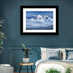 Snow-capped Peaks in Clouds Wall Art