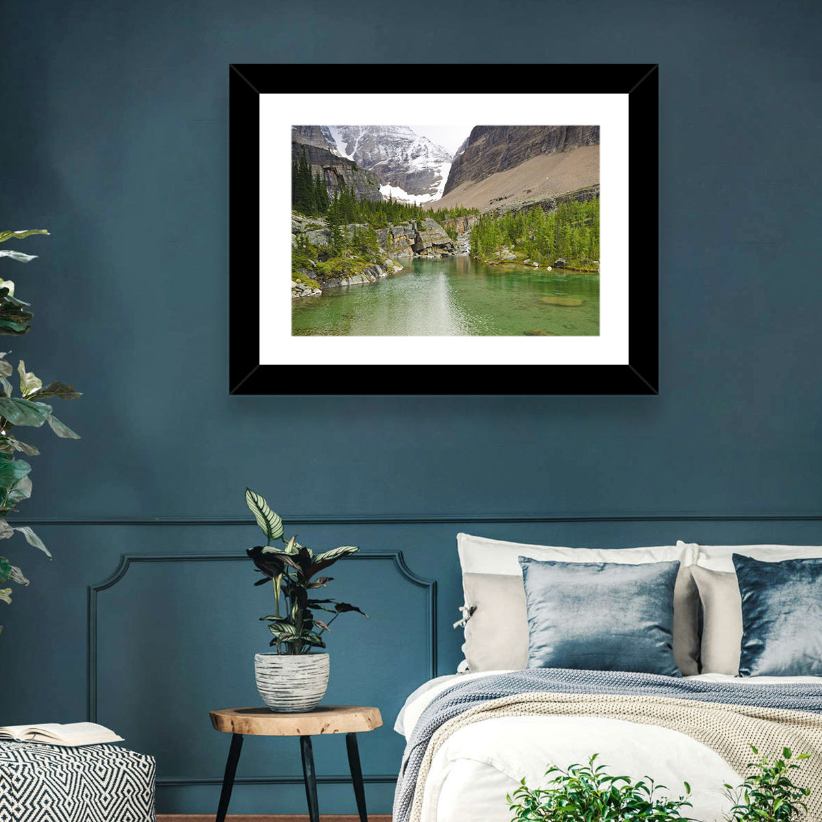 Lake Oesa Alpine View Wall Art in a room, landscape
