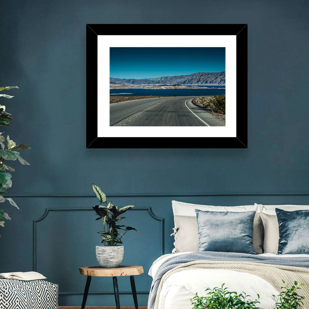 Lake Mead Curved Road Wall Art