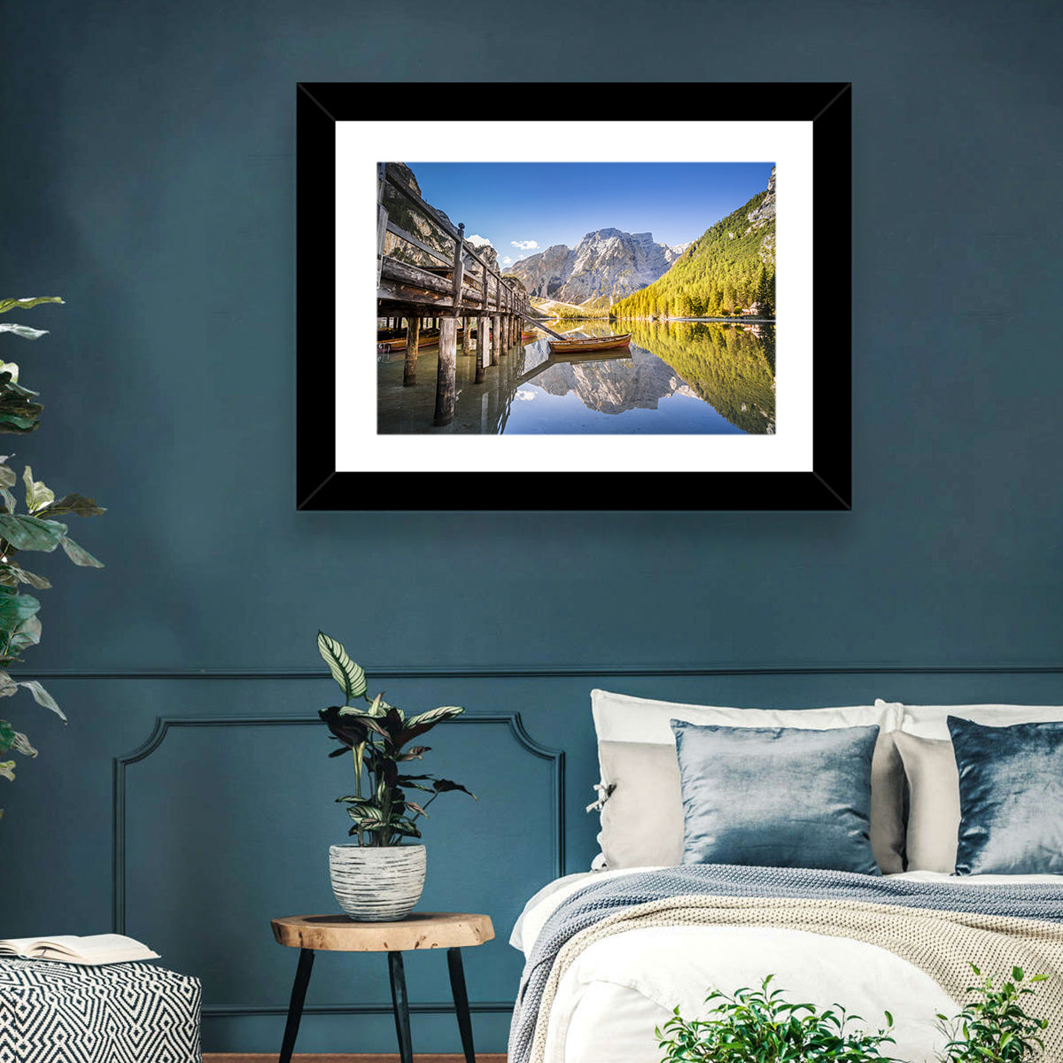 Lago Di Braies Pier Wall Art