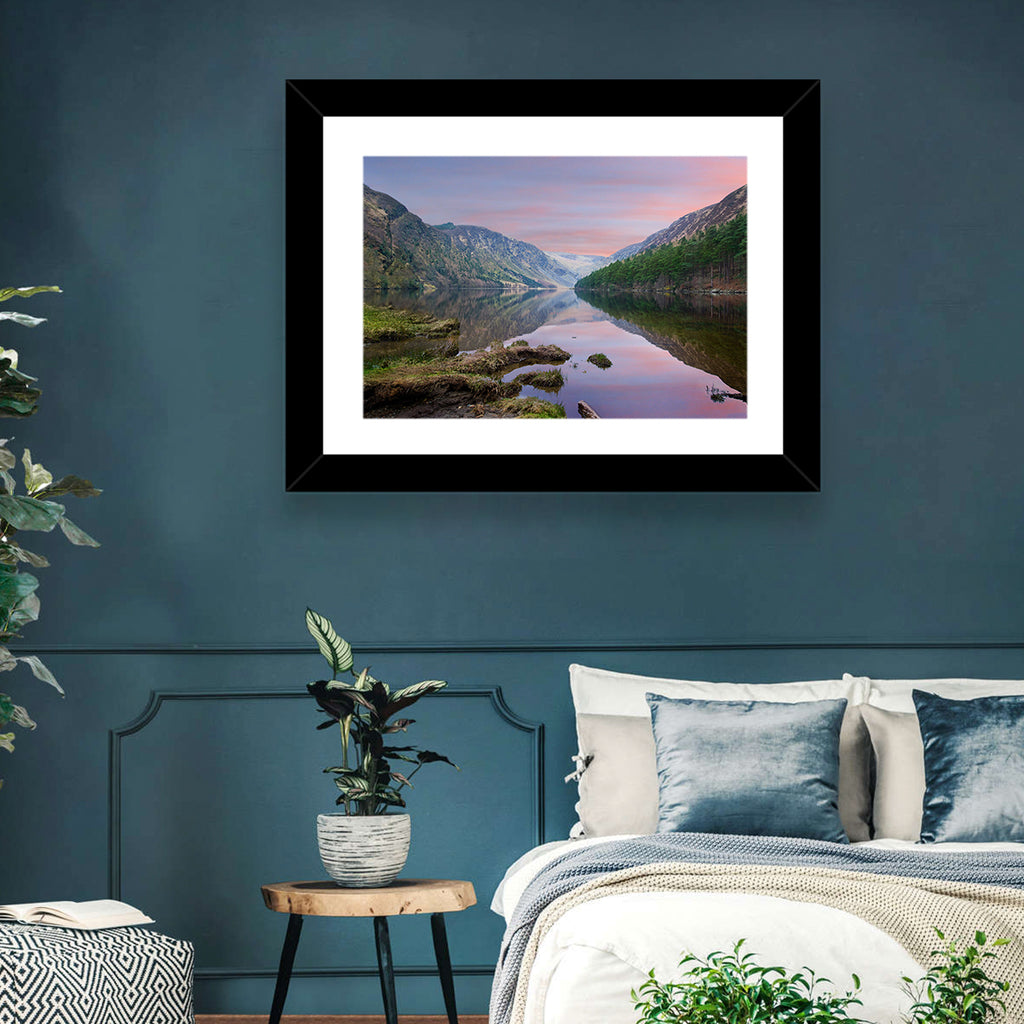 Glendalough Upper Lake at Dusk Wall Art